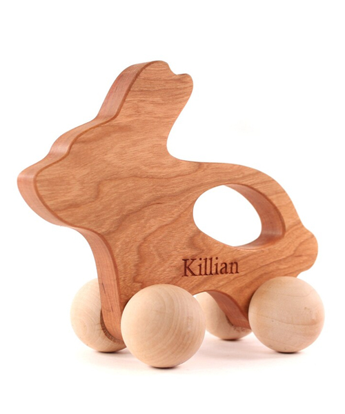 Wooden Bunny Push Toy